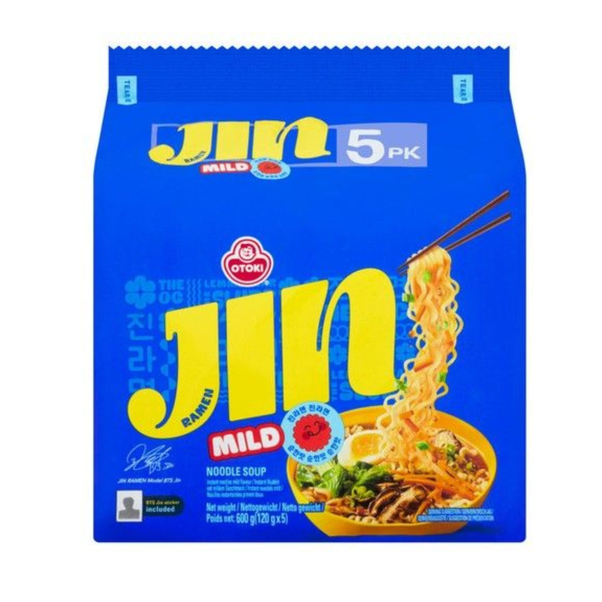 OTOKI JIN Mild Ramen Noodle Soup (Pack of 5)