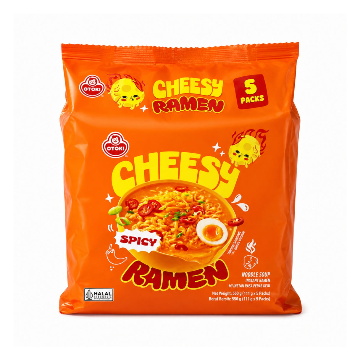 OTOKI Cheesy Spicy Ramen Noodle Soup (Pack of 5)